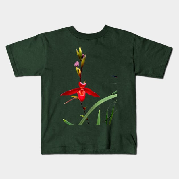 Orchid 1 Kids T-Shirt by RFMDesigns